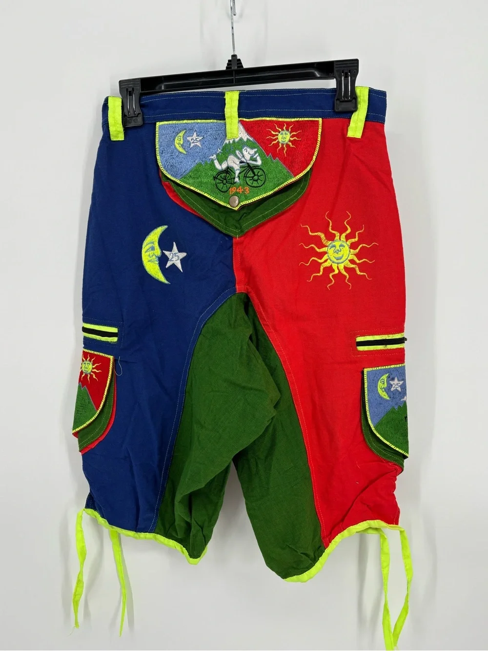 Bicycle Day 1943 Albert Hofmann Psychedelic Shorts Size‎ 30 Trippy Rave Festival